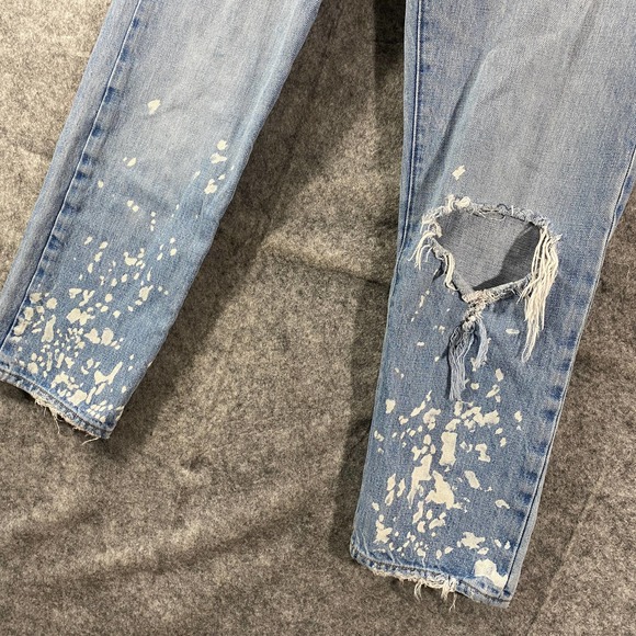 Madewell Jeans 23 Dadjean Light Blue High Rise Denim Boyfriend Bleached Edition - Picture 6 of 16